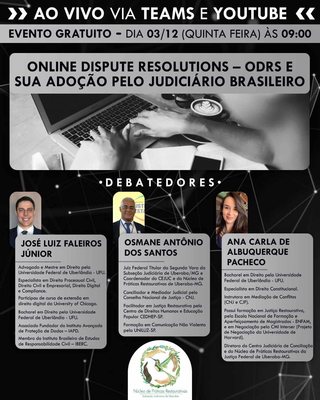 INSTITUCIONAL: Cejuc de Uberaba promove debate sobre o uso de plataformas virtuais pelo Judiciário