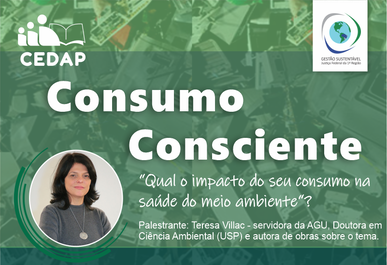 INSTITUCIONAL: Terminam nesta quinta-feira as inscrições para a palestra "Consumo Consciente"