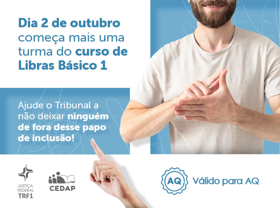INSTITUCIONAL: Pré-inscrição para o curso de Língua Brasileira de Sinais começa na segunda-feira (18)