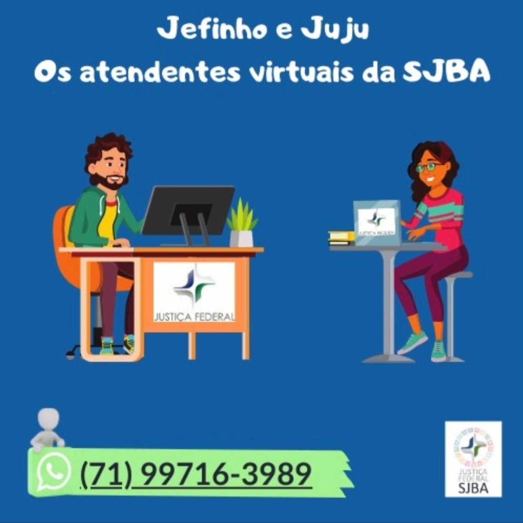 INSTITUCIONAL: Justiça Federal na Bahia apresenta assistentes virtuais que oferecem informações via WhatsApp