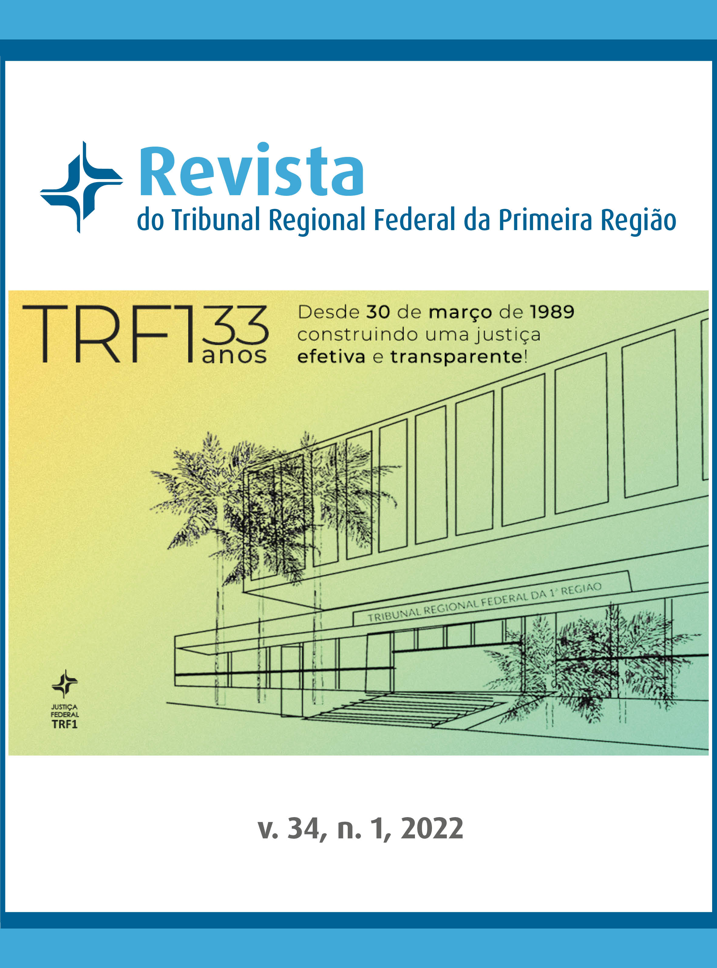 INSTITUCIONAL: Disponível a primeira edição de 2022 da Revista do TRF1