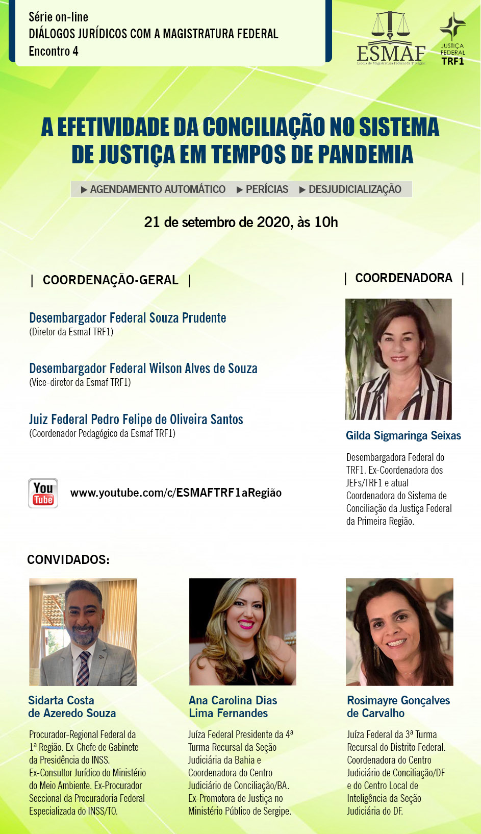 INSTITUCIONAL: Acompanhe hoje o encontro da Esmaf sobre conciliação em tempos de pandemia