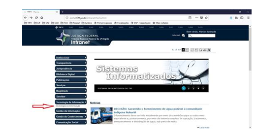 INSTITUCIONAL: Lançada página na intranet destinada à Governança da Tecnologia da Informação da JF1