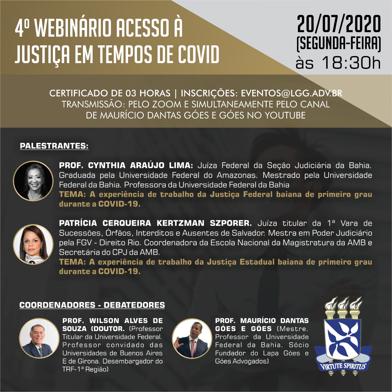 INSTITUCIONAL: Veja como participar do 4º Webinário Acesso à Justiça em Tempos da Covid-19